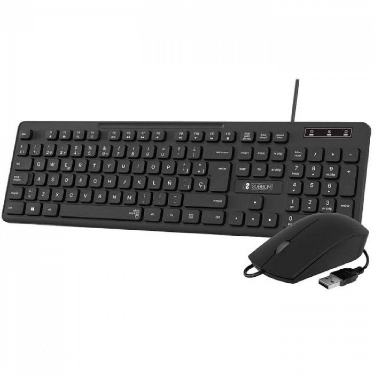 Teclado y Ratón Subblim Combo Business Slim CSSK01/Negro