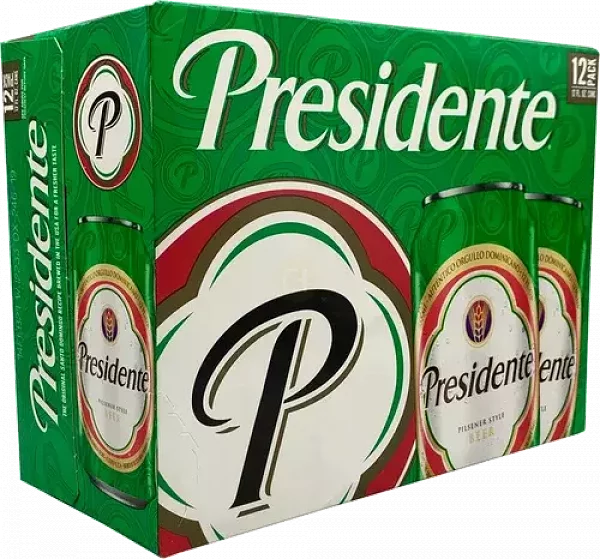 Cerveza Presidente, Lata 355 ml, Caja de 24 Unidades