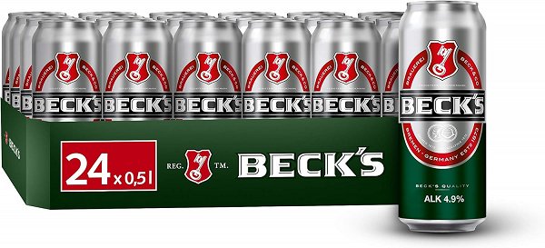 Cerveza Becks, Lata 330 ml, Caja de 24 Unidades