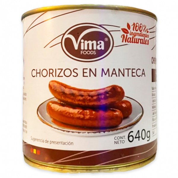 Chorizos en Manteca Vima, Lata 640 gr